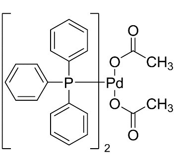 二乙酰二(三苯基膦)钯,钯含量为14.2%|Bis(Acetato)Bis(Triphenylphosphine)Palladium(II)|14588-08-0