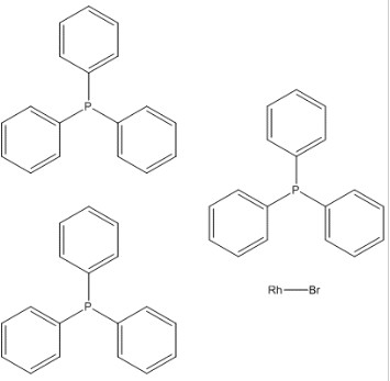 三（三苯基膦）溴化铑(I)|Bromotris(Triphenylphosphine)Rhodium(I) (Metals Basis), Rh 10.1% Min|14973-89-8